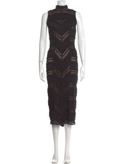 Pre-owned Cinq À Sept Turtleneck Long Dress