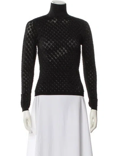 Pre-owned Cinq À Sept Turtleneck Sweater In Black