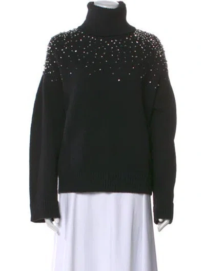 Pre-owned Cinq À Sept Turtleneck Sweater In Black