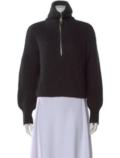 Pre-owned Cinq À Sept Turtleneck Sweater In Black