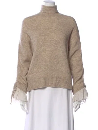 Pre-owned Cinq À Sept Turtleneck Sweater In Neutral