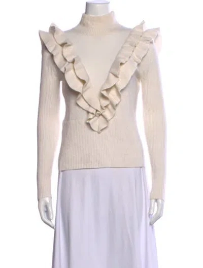Pre-owned Cinq À Sept Turtleneck Sweater In Neutrals