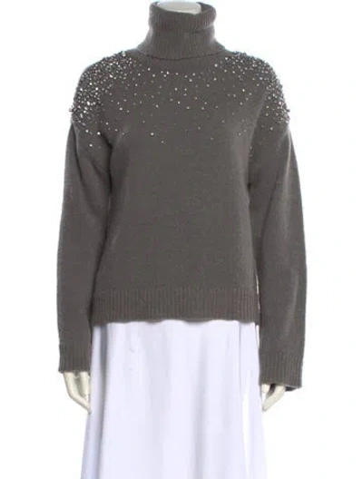 Pre-owned Cinq À Sept Turtleneck Sweater W/ Tags In Gray