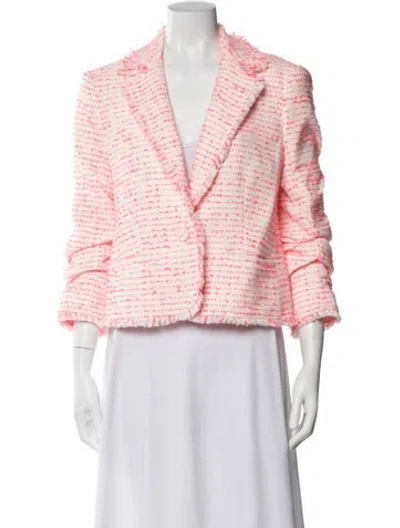Pre-owned Cinq À Sept Tweed Pattern Blazer In Multi