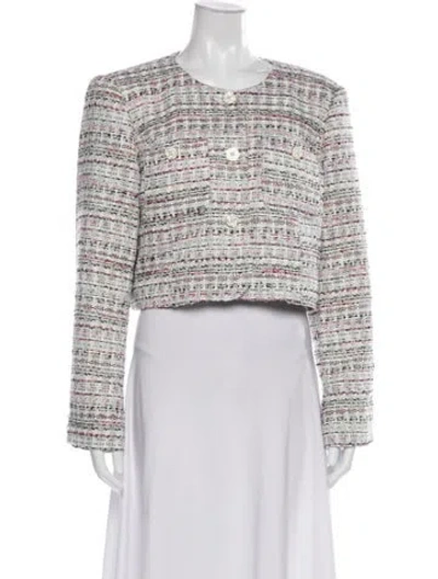 Pre-owned Cinq À Sept Tweed Pattern Blazer W/ Tags In Multicolor