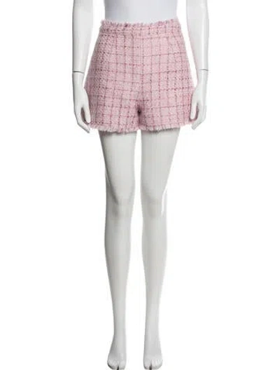 Pre-owned Cinq À Sept Tweed Pattern Coat In Pink