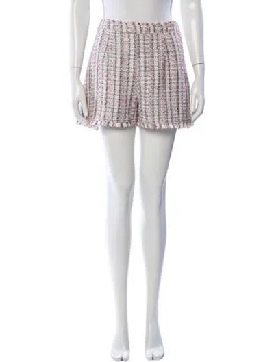 Pre-owned Cinq À Sept Tweed Pattern Mini Shorts In Multi