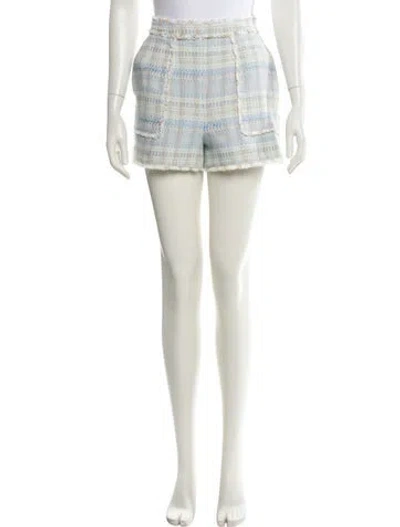 Pre-owned Cinq À Sept Tweed Pattern Mini Shorts In Neutral