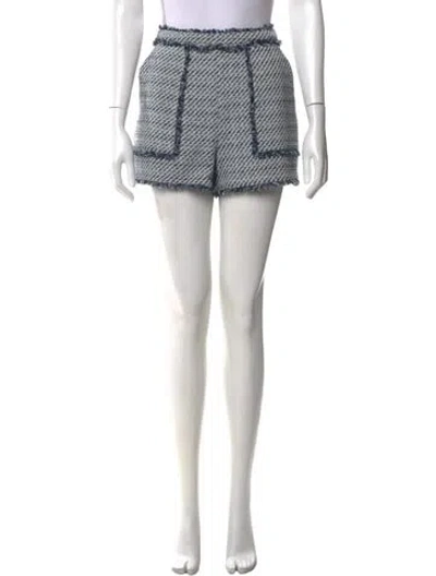Pre-owned Cinq À Sept Tweed Pattern Mini Shorts In Pink