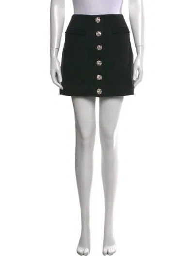 Pre-owned Cinq À Sept Tweed Pattern Mini Skirt W/ Tags In Black
