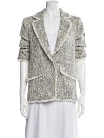 Pre-owned Cinq À Sept Tweed Pattern Vest In Neutral
