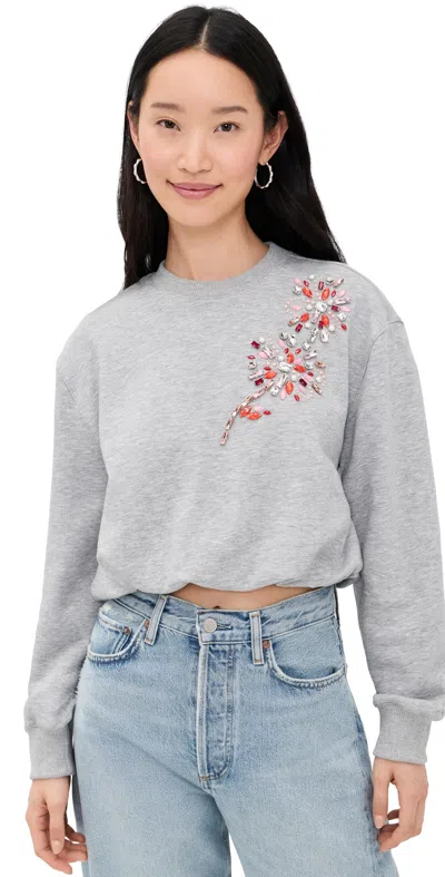 Cinq À Sept Twilight Spark Davini Pullover Heather Grey In White