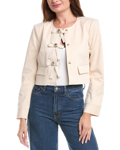 Cinq À Sept Cinq Brushed Twill Paige Jacket In Neutral