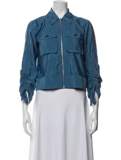 Pre-owned Cinq À Sept Utility Jacket In Blue