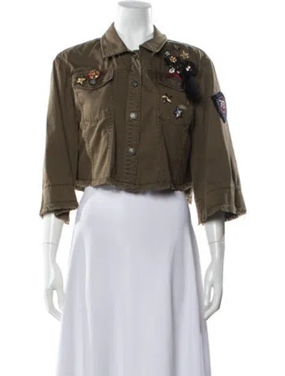 Pre-owned Cinq À Sept Utility Jacket In Brown