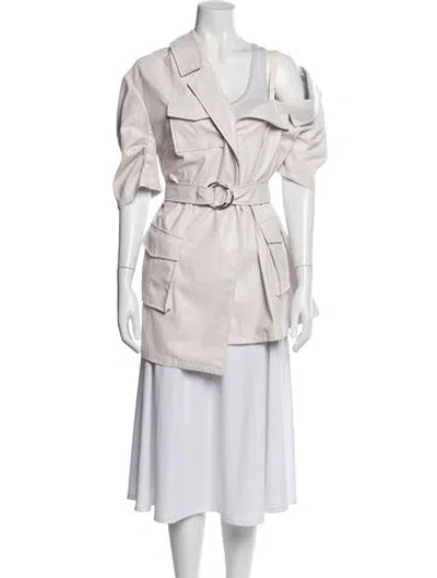 Pre-owned Cinq À Sept Utility Jacket In Neutral