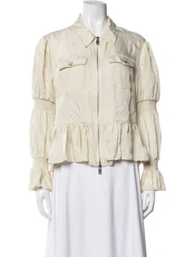Pre-owned Cinq À Sept Utility Jacket In Neutrals
