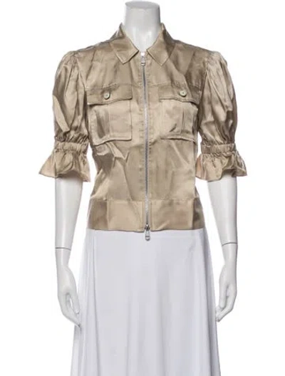 Pre-owned Cinq À Sept Utility Jacket In Neutrals