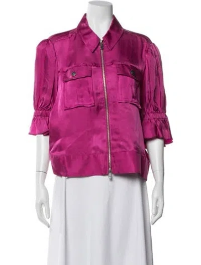 Pre-owned Cinq À Sept Utility Jacket In Pink