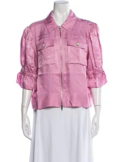 Pre-owned Cinq À Sept Utility Jacket In Pink