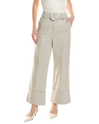 Cinq À Sept Vassi Linen-blend Pant In Gray