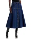 Cinq À Sept Veena Denim Midi Skirt In Oceane