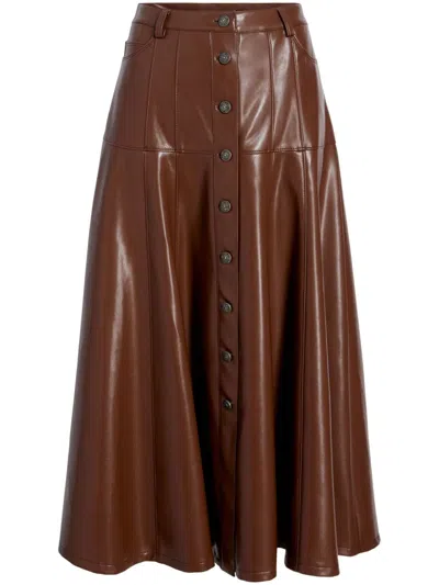 Cinq À Sept Veena Midi Skirt In Espresso