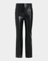 Cinq À Sept Vegan Leather Kick-flare Pants In Black