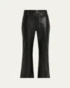 Cinq À Sept Vegan Leather Kick-flare Pants In Black