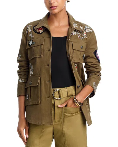 Cinq À Sept Cinq A Sept Vera Heritage Patch Jacket In Green