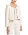 Cinq À Sept Cinq A Sept Verity Embellished Jacket In Gardenia/multi