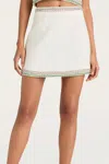 Cinq À Sept Verity Mini Skirt In Gardenia Multi In White