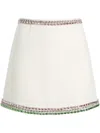 Cinq À Sept Verity Mini Skirt In Gardenia Multi In White
