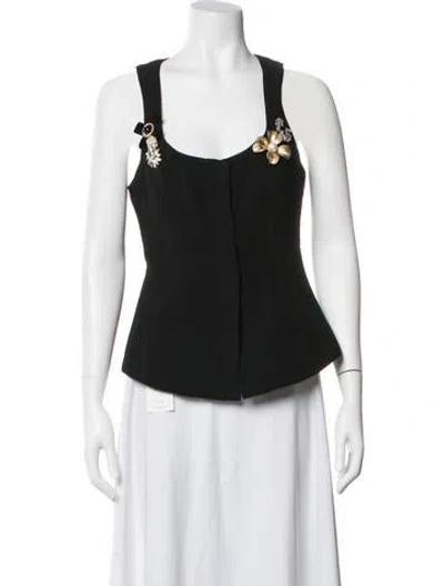 Pre-owned Cinq À Sept Vest In Black