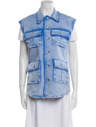 Pre-owned Cinq À Sept Vest In Blue