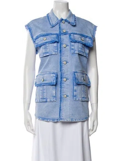Pre-owned Cinq À Sept Vest In Blue