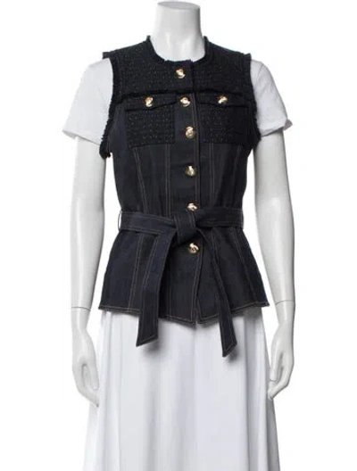 Pre-owned Cinq À Sept Vest In Blue