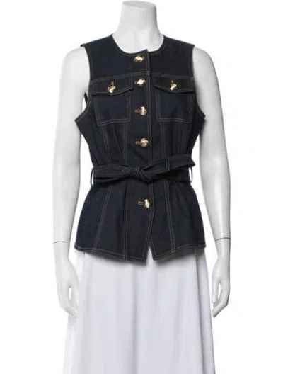 Pre-owned Cinq À Sept Vest In Blue