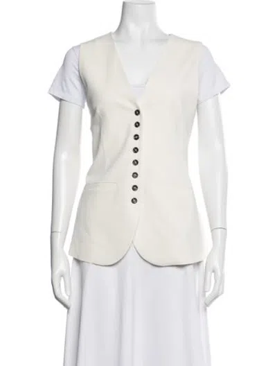 Pre-owned Cinq À Sept Vest W/ Tags In White