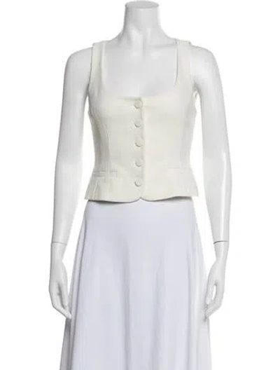 Pre-owned Cinq À Sept Vest In White