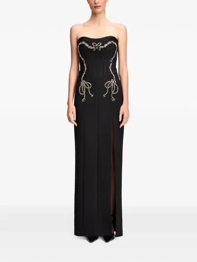 Cinq À Sept Veyenne Crystal-embellished Maxi Dress In Black