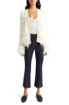 Cinq À Sept Cinq A Sept Vida Feather Cardigan In Ivory