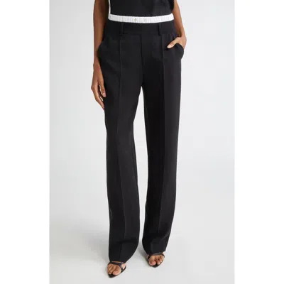 Cinq À Sept Vittoria Boxer Detail Pants In Black