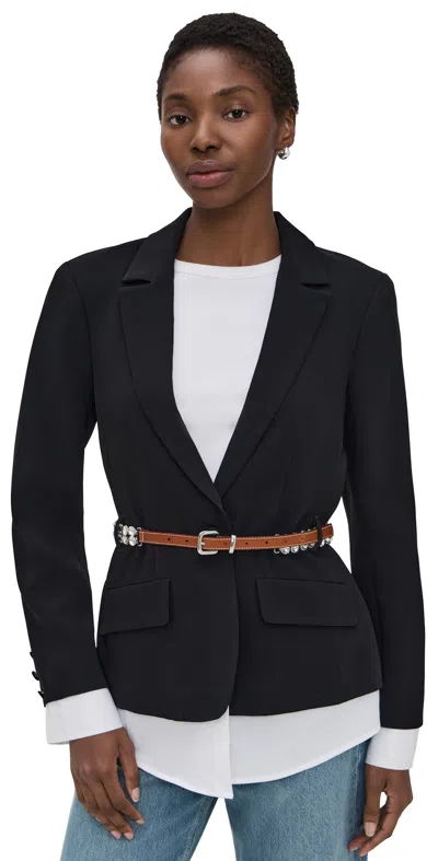 Cinq À Sept Vittoria Jacket Black/white In Multi