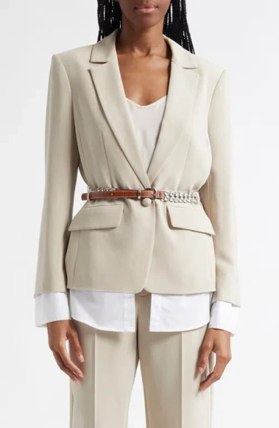 CINQ À SEPT CINQ À SEPT VITTORIA LAYERED BELTED JACKET