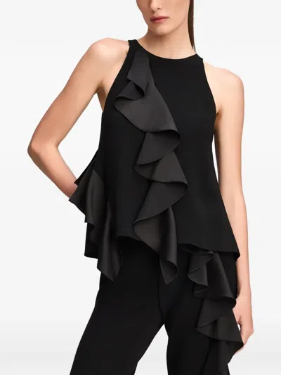 Cinq À Sept Vivia Ruffled Top In Multi