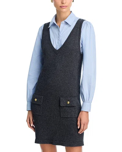 Cinq À Sept Cinq A Sept Vivianne Layered Look Dress In Blue