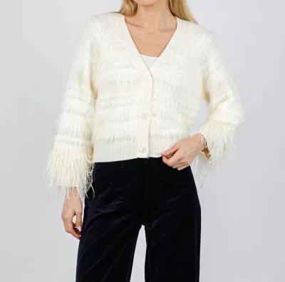 Cinq À Sept Vivica Cropped Cardigan In Ivory In White