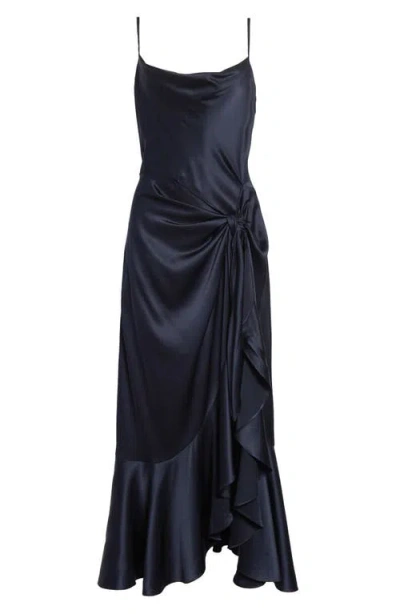 Cinq À Sept Vivienda Silk Dress In Navy
