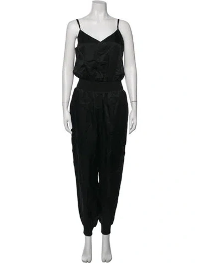 Pre-owned Cinq À Sept V-neck Jumpsuit W/ Tags In Black